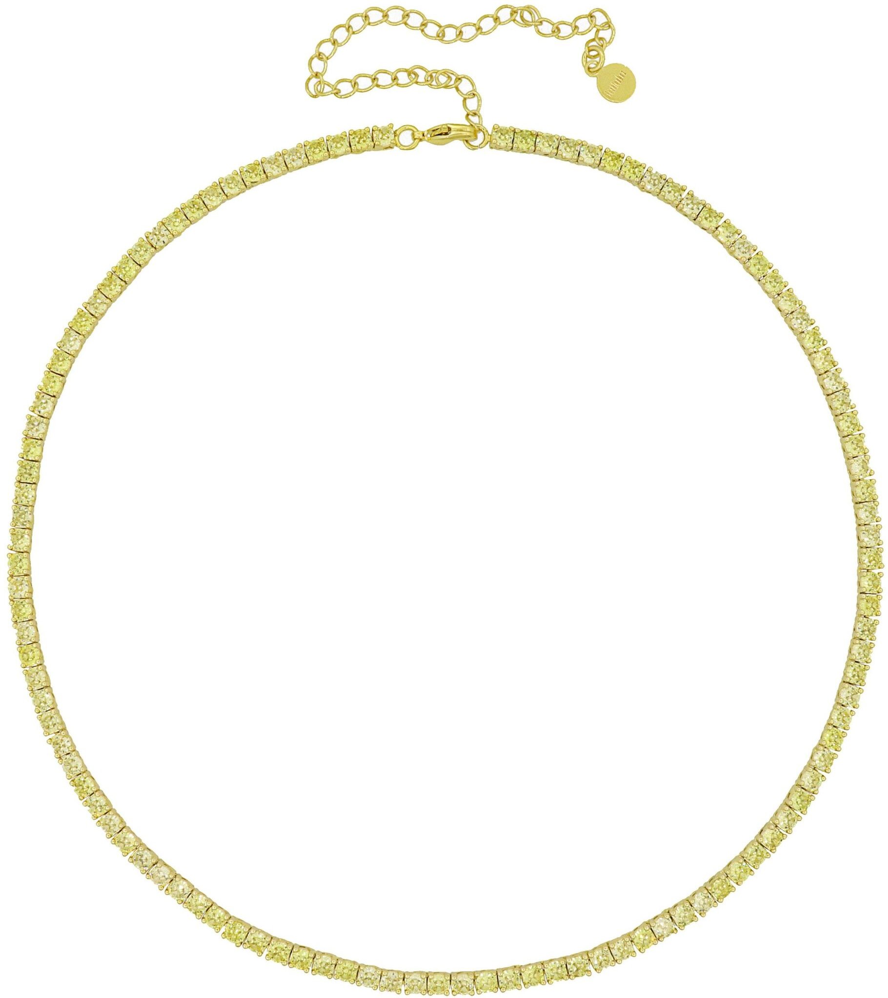 Fashionbox Collier vergoldet mit Zirkonia gelb