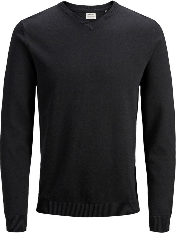 Tricot de base à col en V - Noir