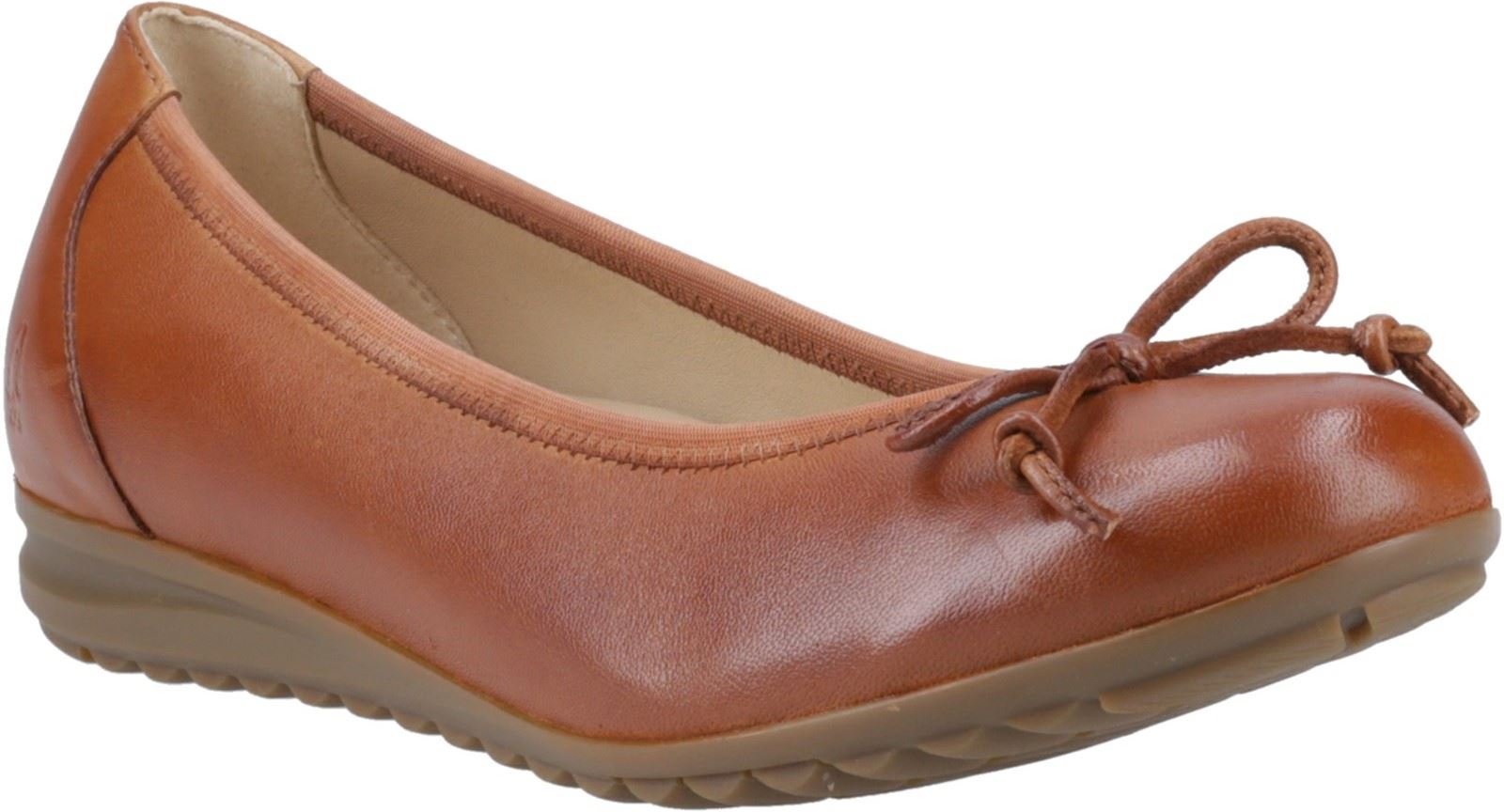 Thumbnail - Hush Puppies Lucille Damen Flache Schuhe aus Leder in Tan