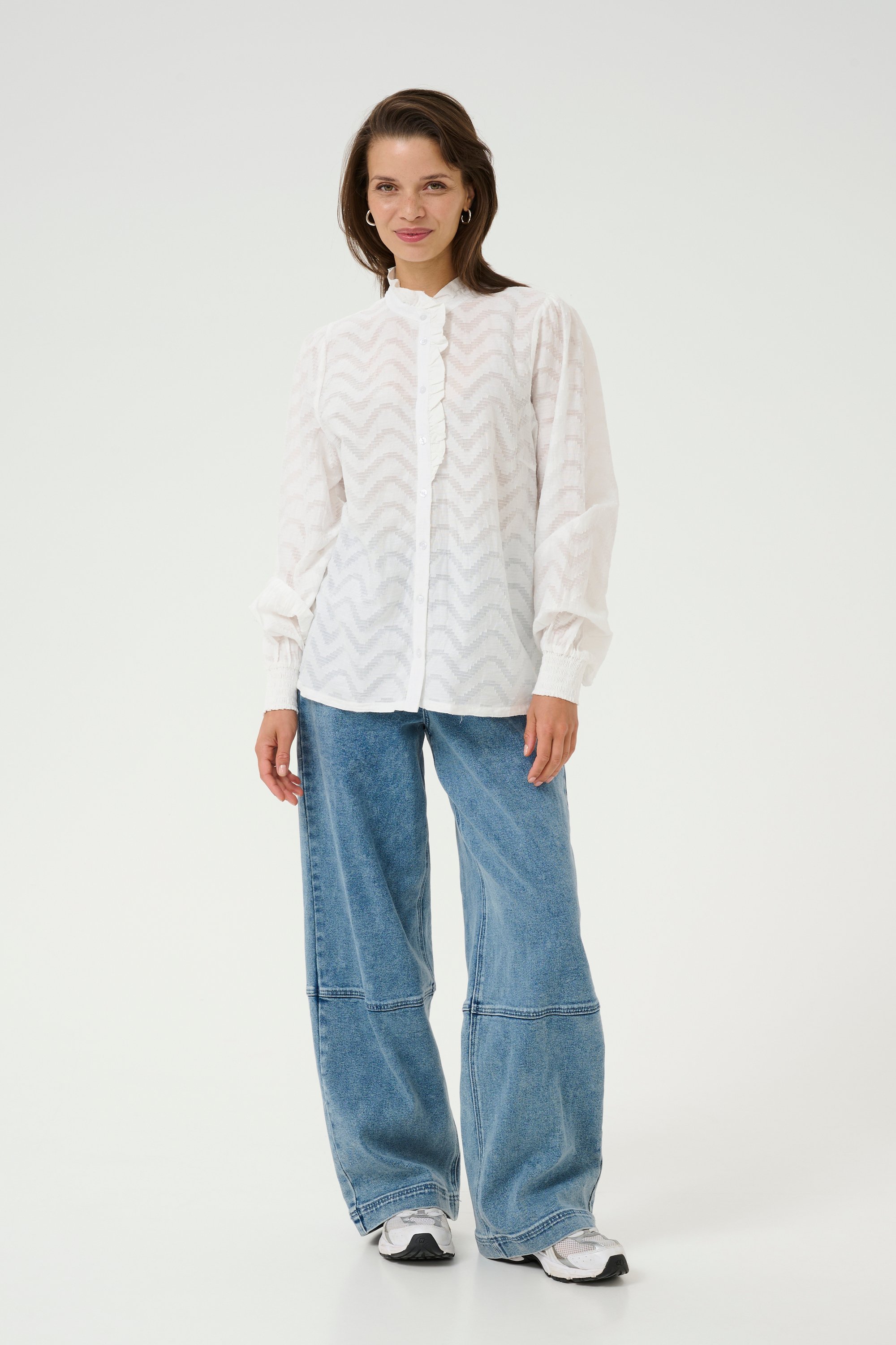 Langarm - Hemd Regular fit Chalk white