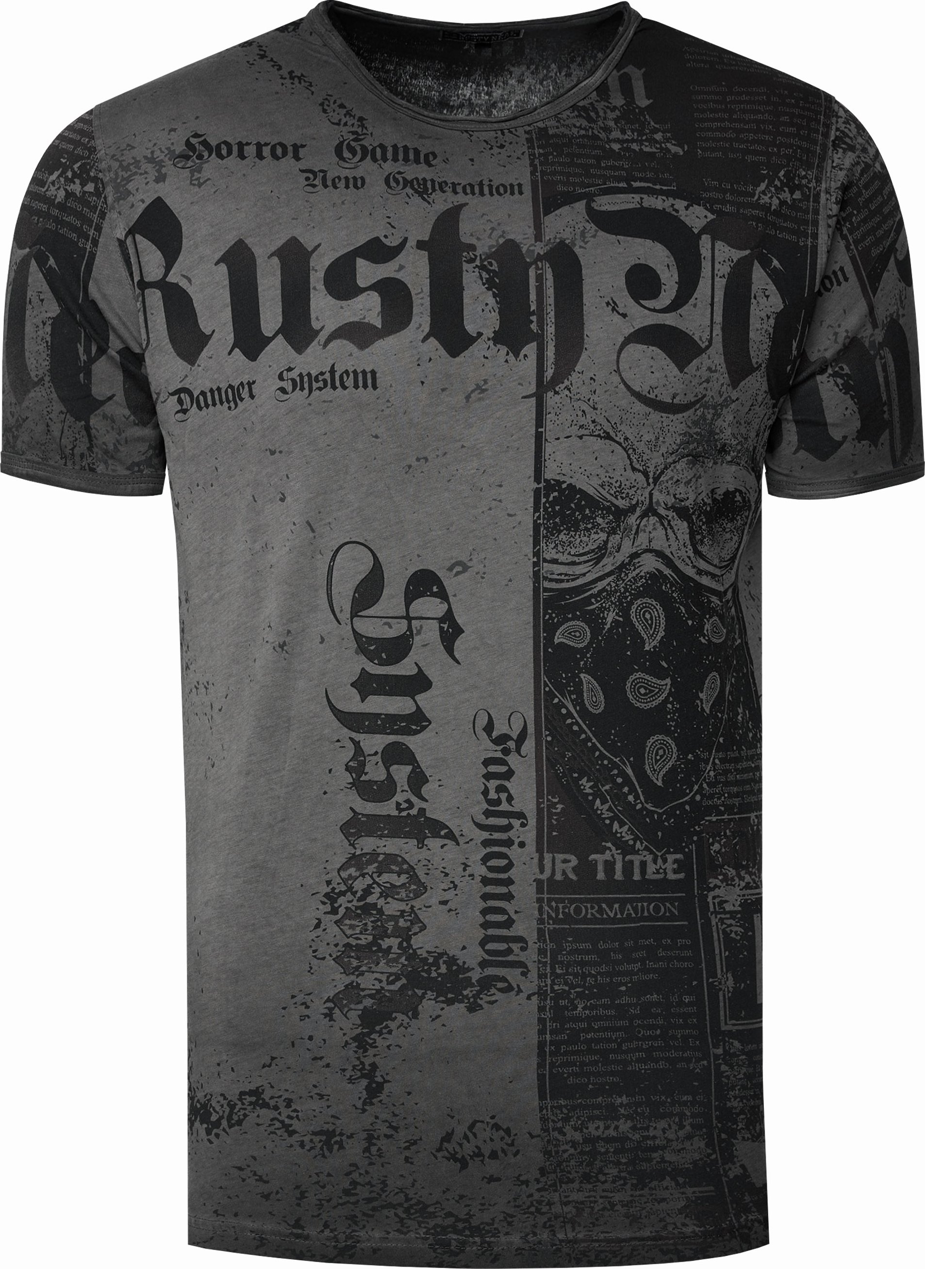 Thumbnail - T-Shirt mit American-Skull Westside-Gang-Banger Print