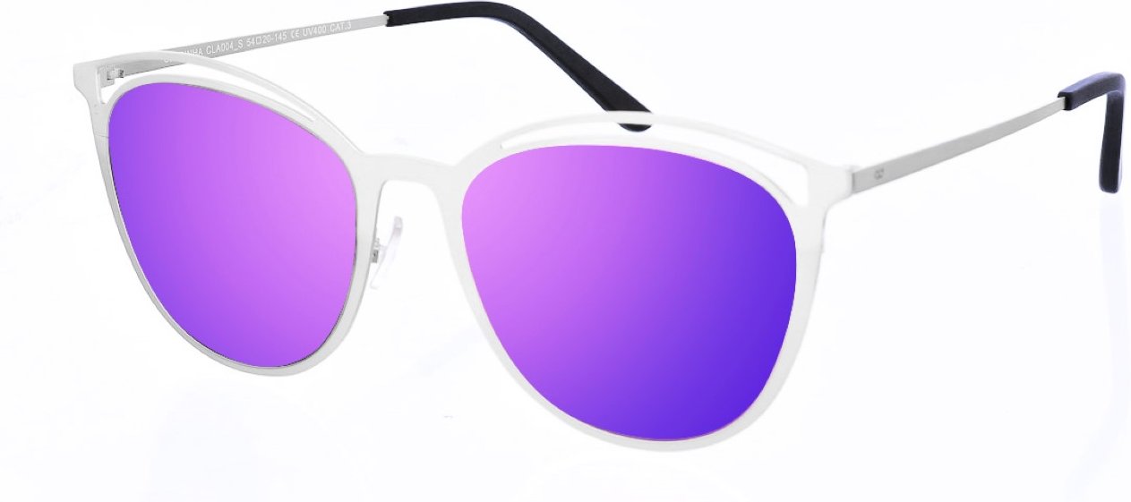 Clarinha Damen-Sonnenbrille aus Metall in Ovalform