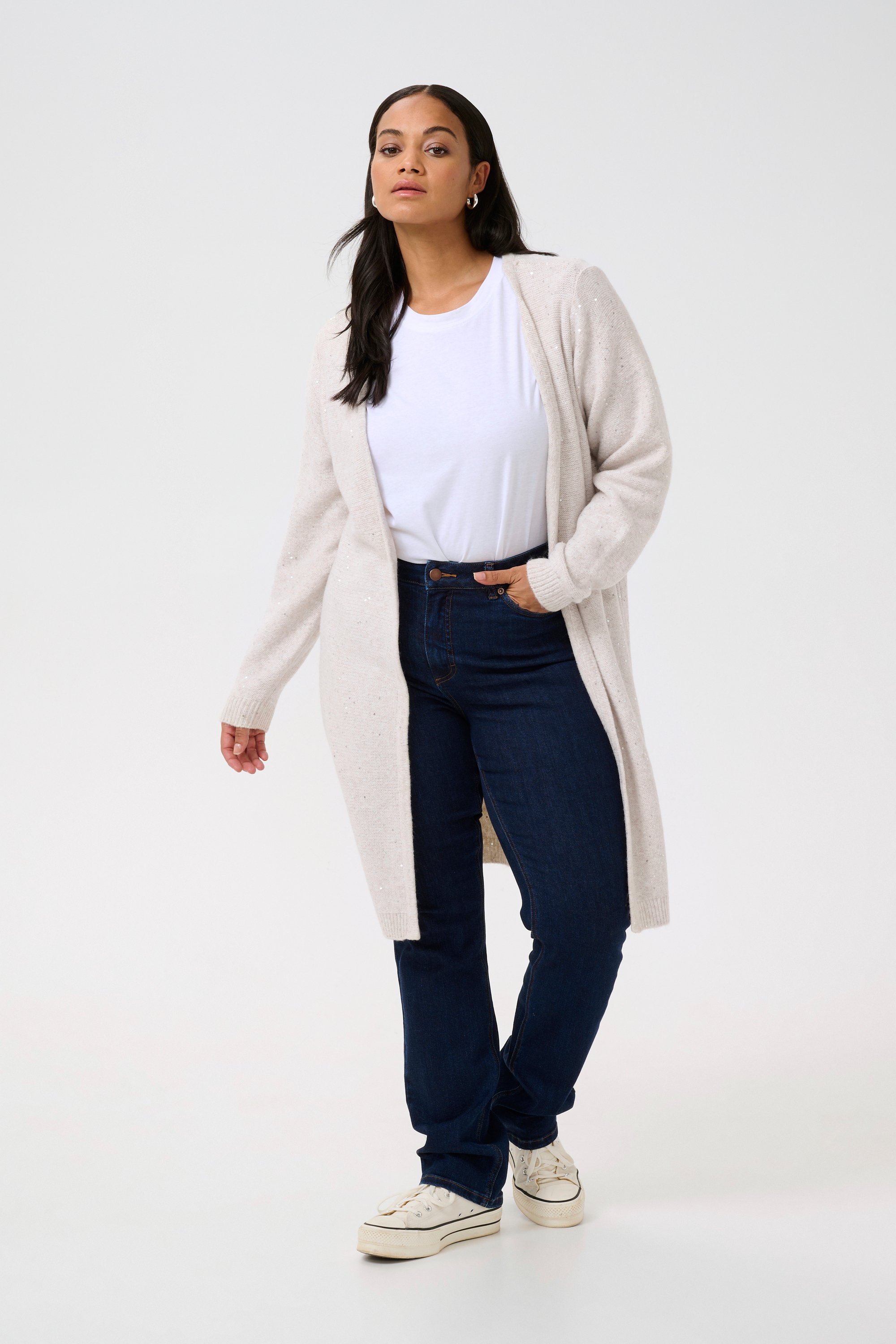 Strickjacke Regular fit light grey