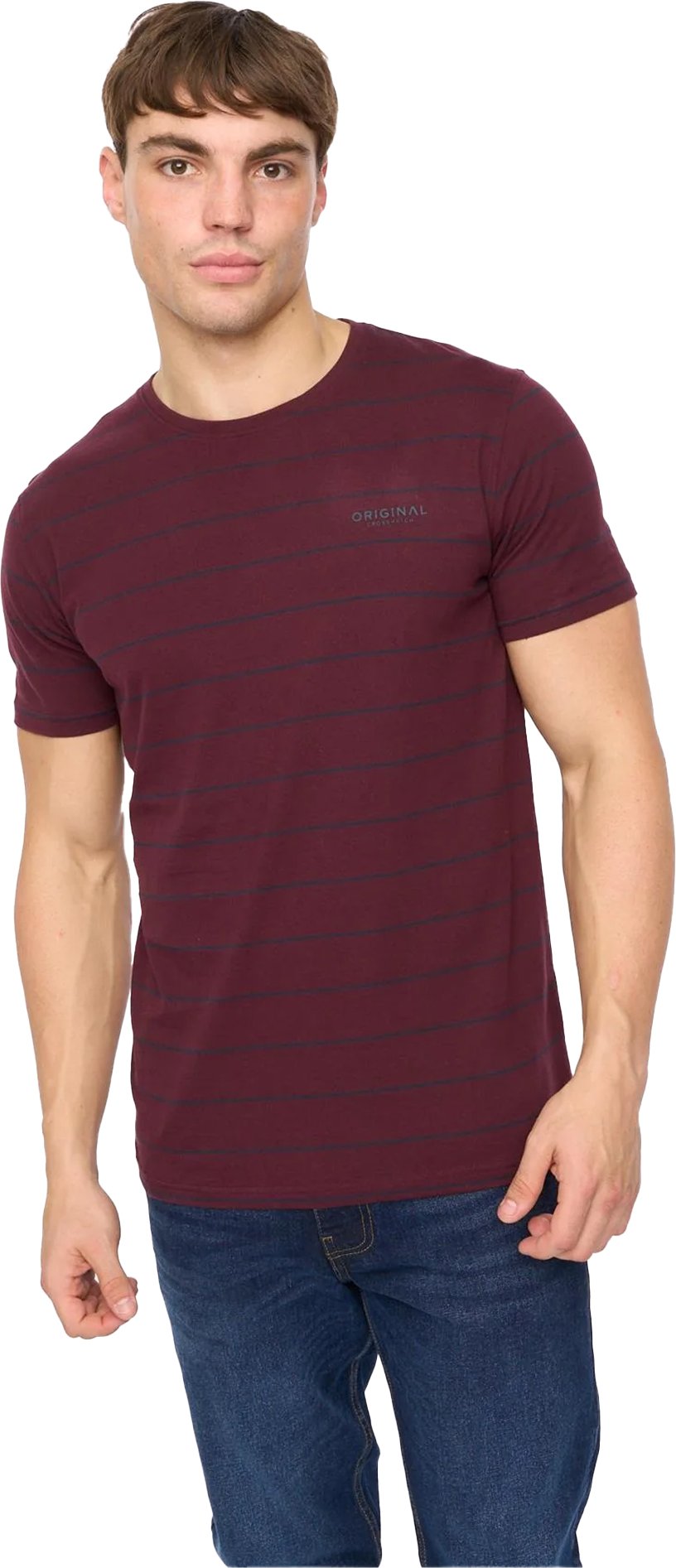 Crosshatch - "Hemtowns" T-Shirt für Herren (Rum Rosinen)