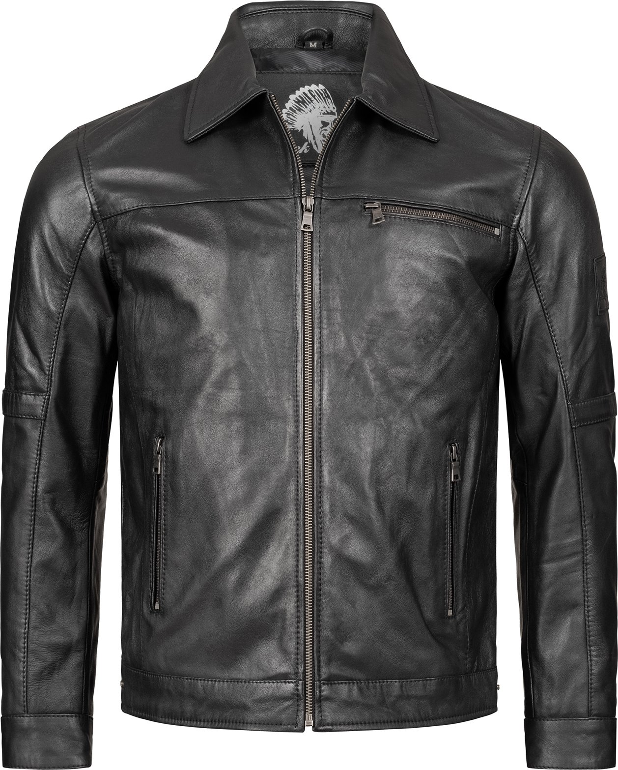 Thumbnail - Rock Creek Lederjacke Schwarz