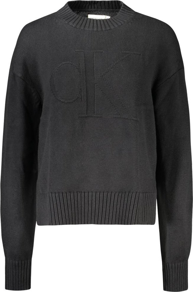 Rundhals-Pullover mit besticktem Logo