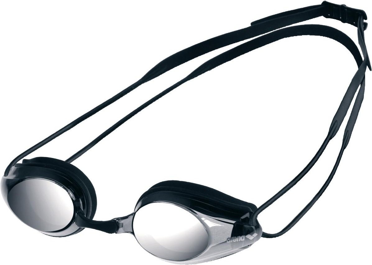Arena - "Tracks" Schwimmbrille Spiegel für Herren/Damen Unisex (Schwarz/Rauch-Grau)