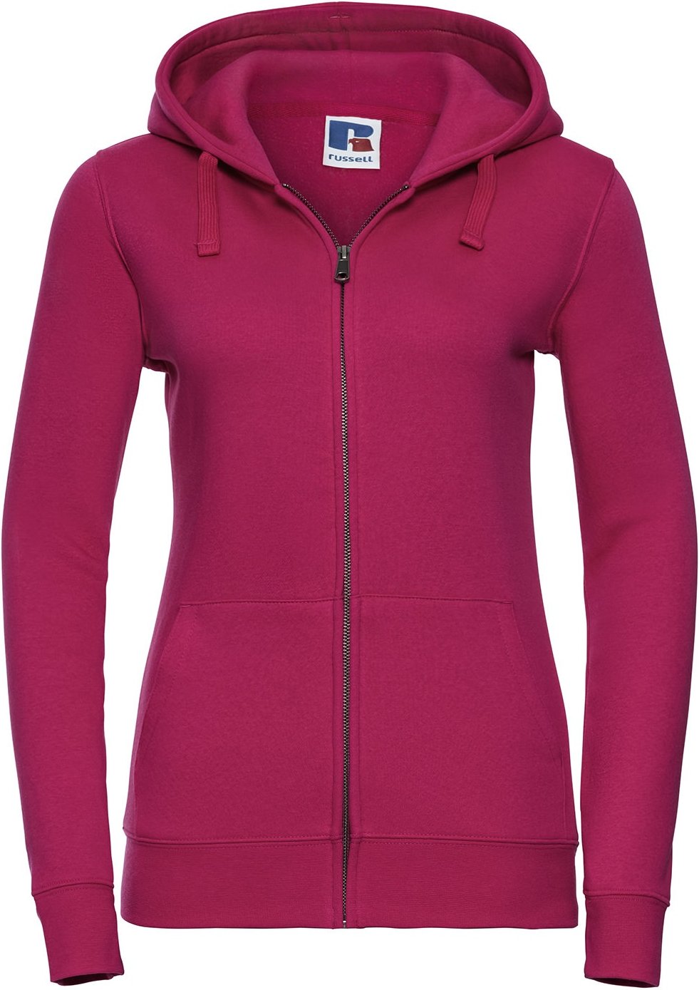 Russell - "Authentic" Hoodie mit durchgehendem Reißverschluss für Damen (Fuchsie)