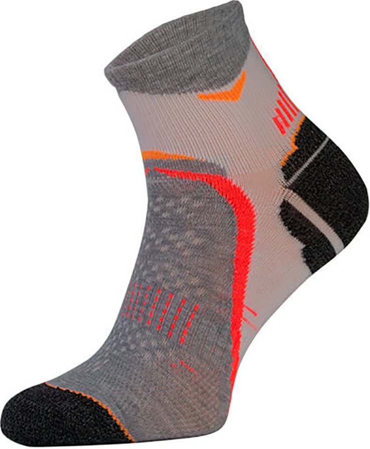 COMODO - Unisex Chaussettes Basses Running Argentees courtes Antibacteriennes - Blanc Gris