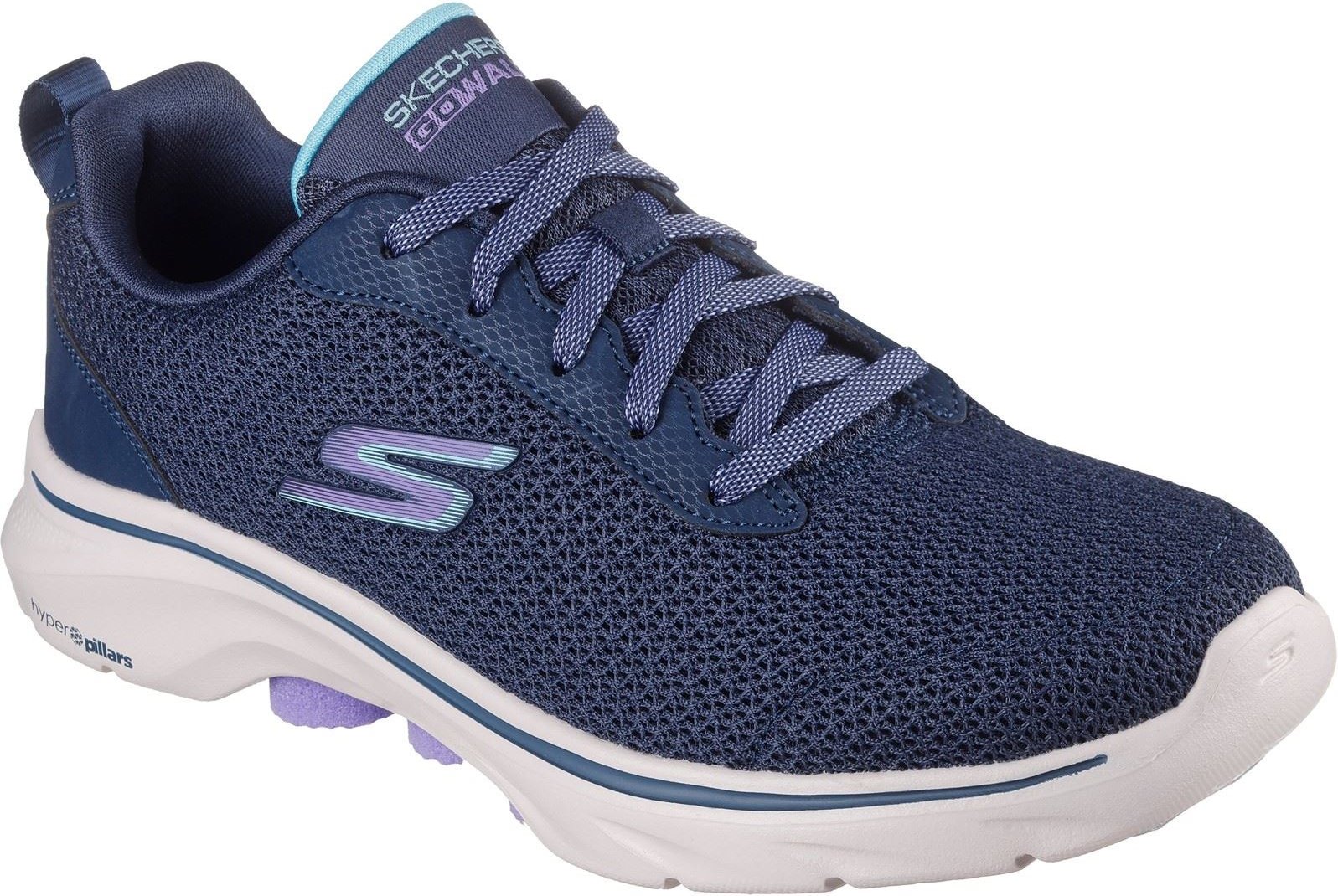 Thumbnail - Skechers Go Walk 7 Kaylor Polyester Damenschuhe Navy/Purple