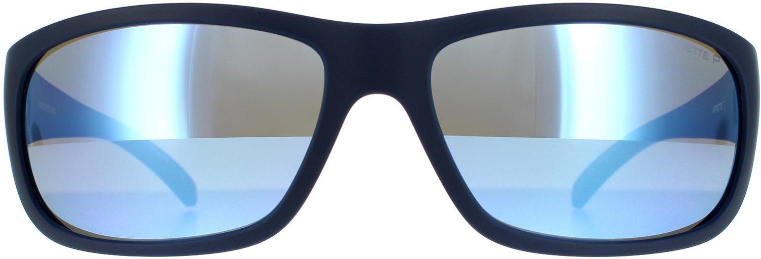 Arnette Rechteck Herren Matte Blau Dunkelgrau Spiegel Wasserblau Sonnenbrille
