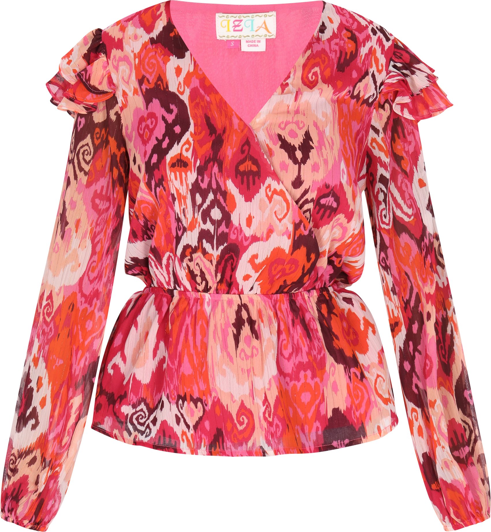 IZIA Bluse Damen Rosa Mehrfarbig