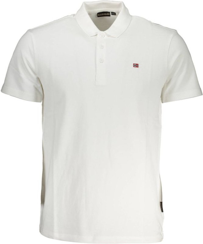 Napapijri Bianco Baumwoll-Herrenpoloshirt