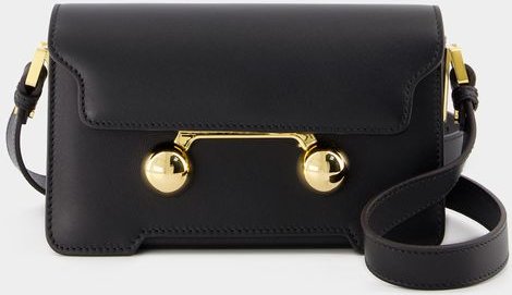 Mini-Schultertasche - Marni - Leder - Schwarz