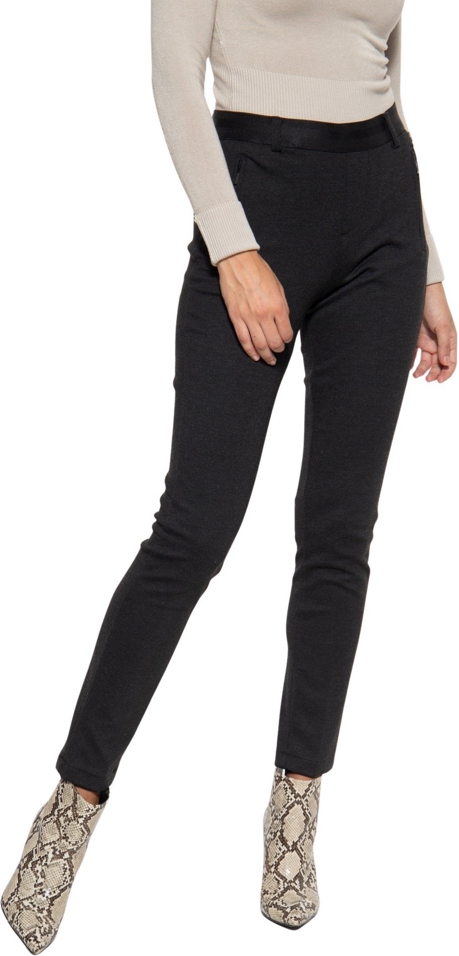 Amor, Truth & Trust Damen ATT JEANS Stretchhose mit Musterung und Reißverschlusstaschen Vicky schwarz