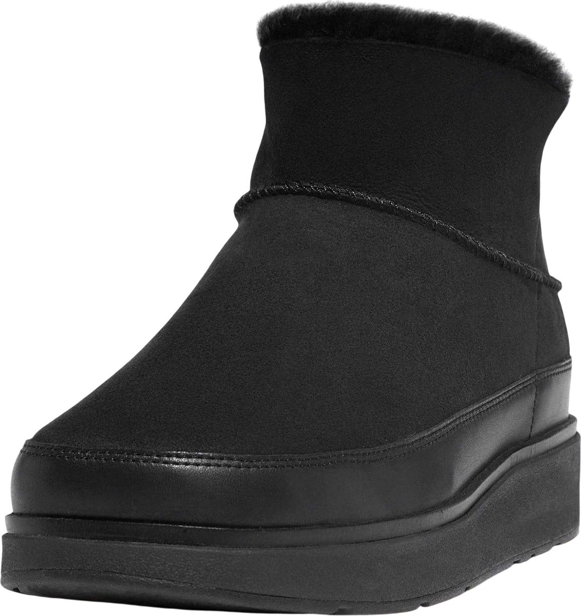 Fit Flop - "Gen-FF Ultra Mini" Doubleface Stiefeletten für Damen, Lammfell (Schwarz)