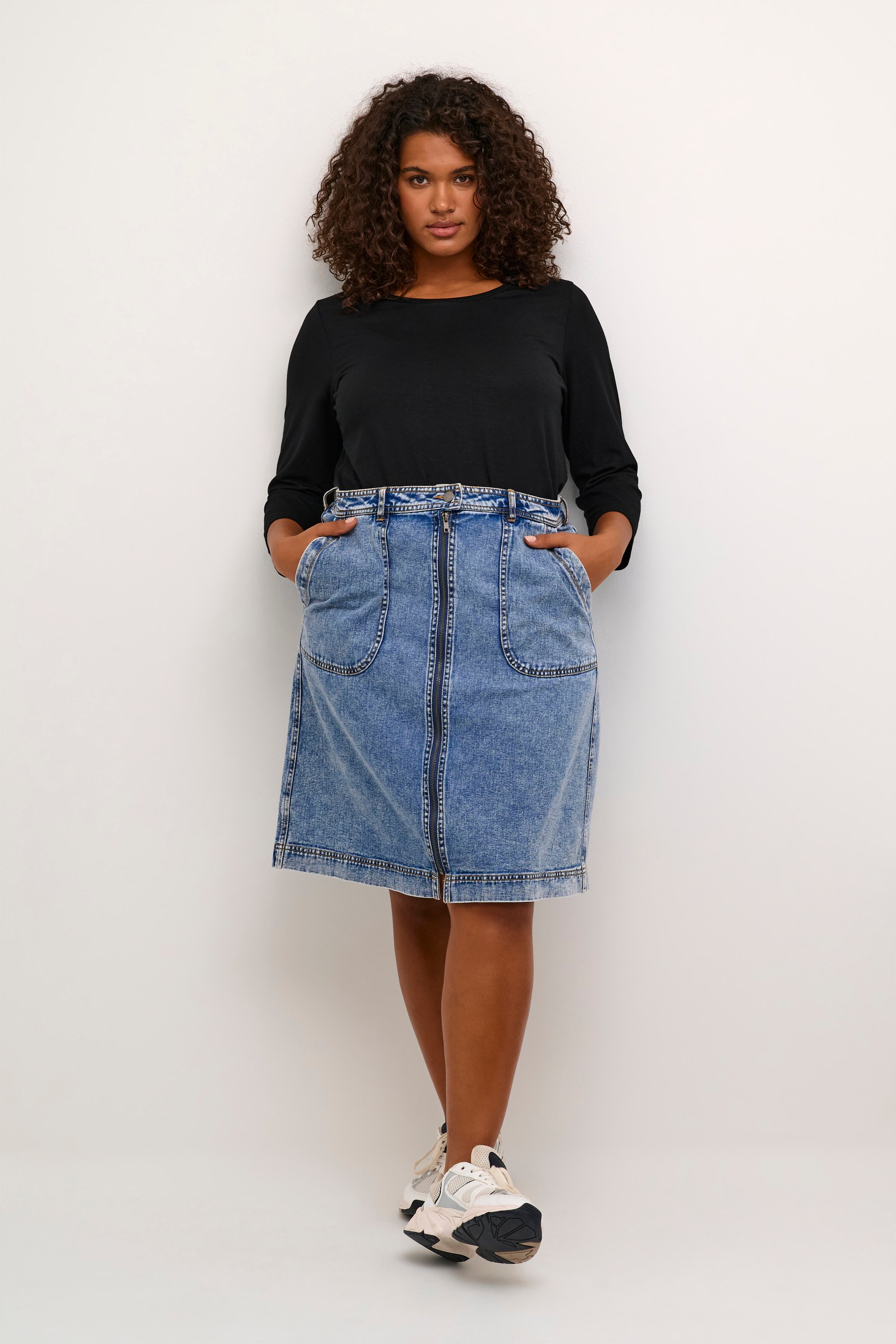 Jerseykleid A-shape black