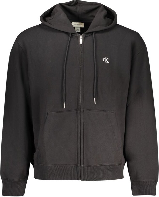 Calvin Klein Schwarzes Baumwoll-Herren Sweatshirt Hoodie