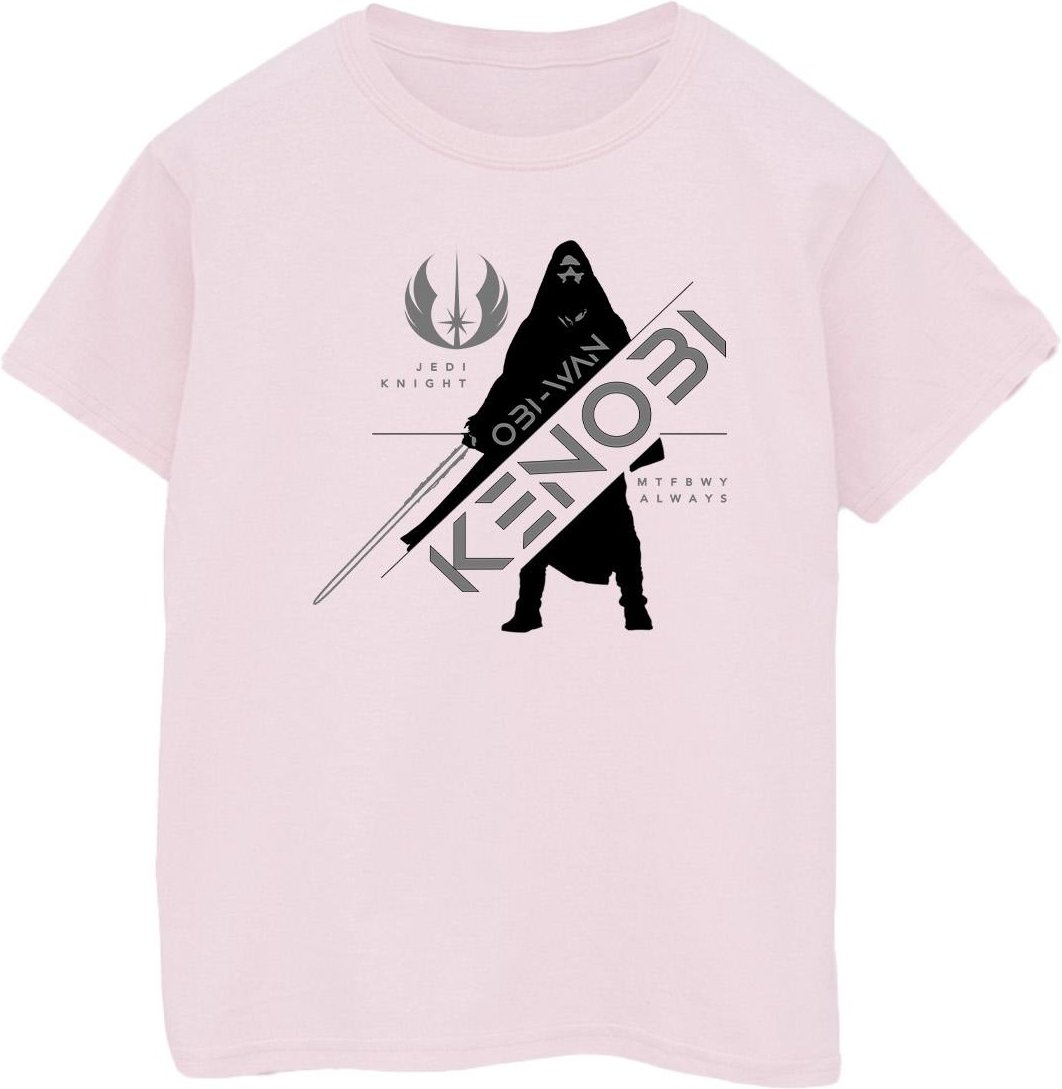 Star Wars - T-shirt OBI-WAN KENOBI JEDI KNIGHT - Femme (Rose clair)