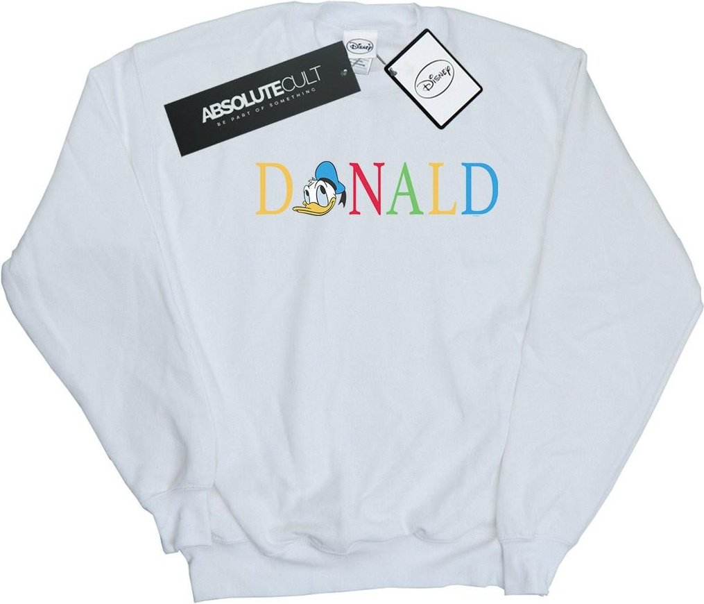 Disney - "Donald Duck Letters" Sweatshirt für Damen (Weiß)