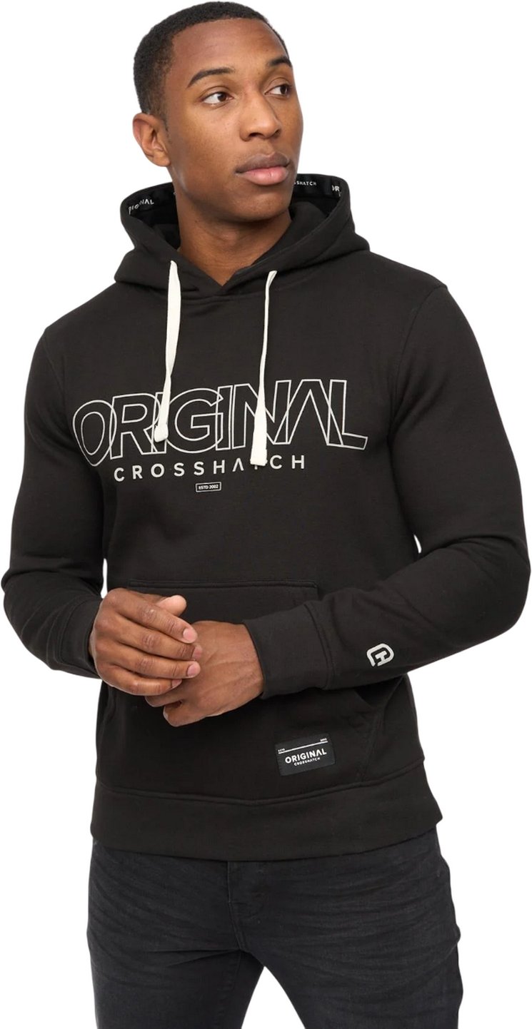 Crosshatch - "Carrimoore" Kapuzenpullover für Herren (Schwarz)