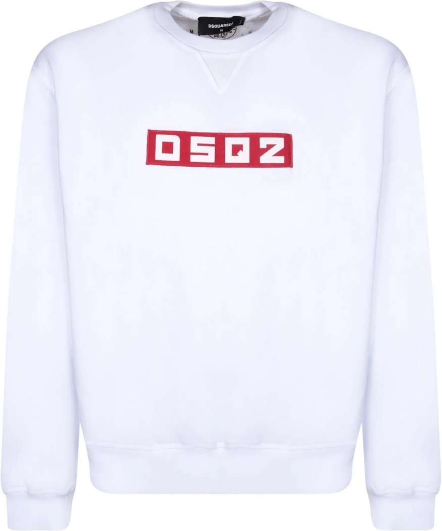 Weißes Sweatshirt mit kleinem Block-Logo von Dsquared2