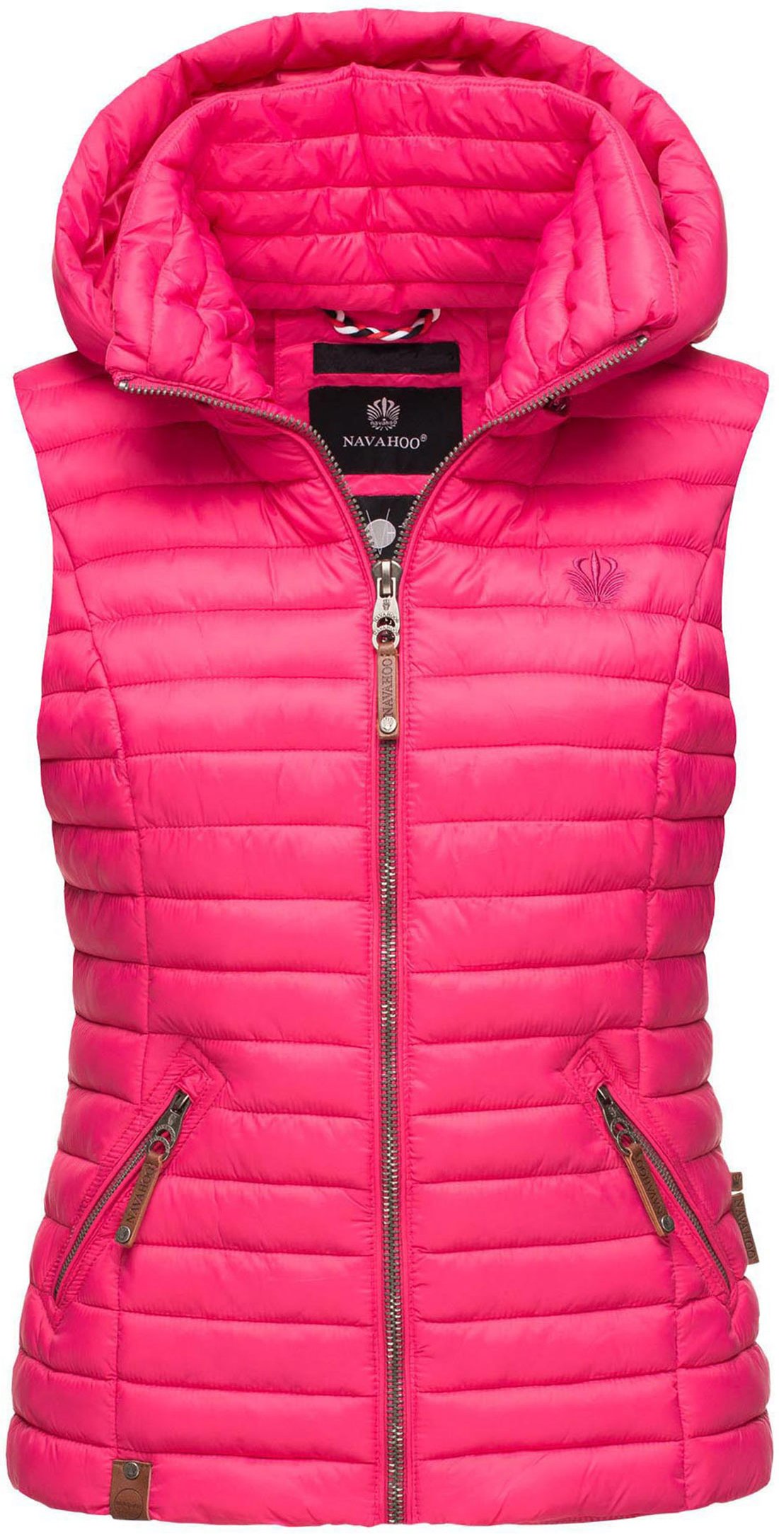 Navahoo Damen Steppweste Shadaa – Leichte Weste mit Abnehmbarer Kapuze