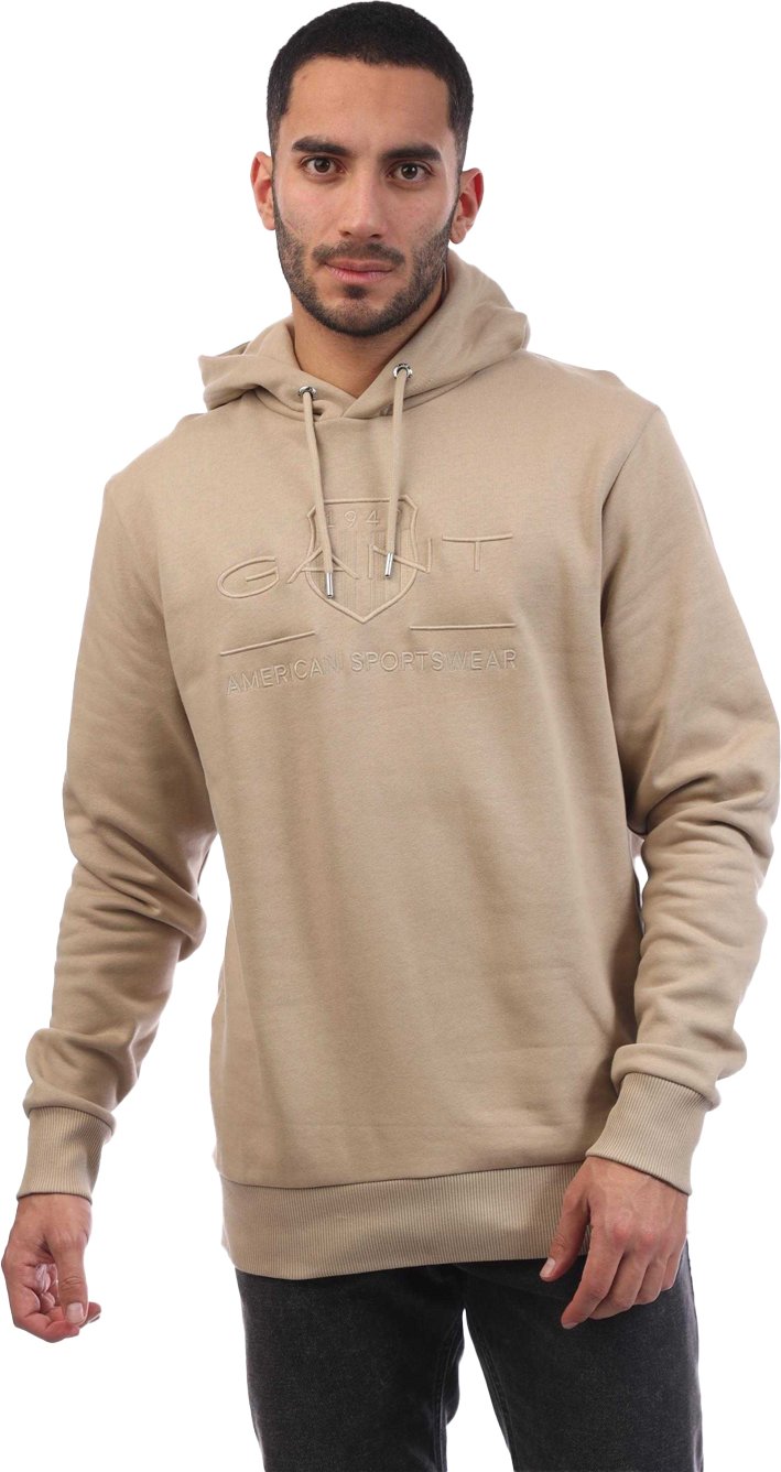 Gant - "Archive Shield" Kapuzenpullover für Herren (Beige)