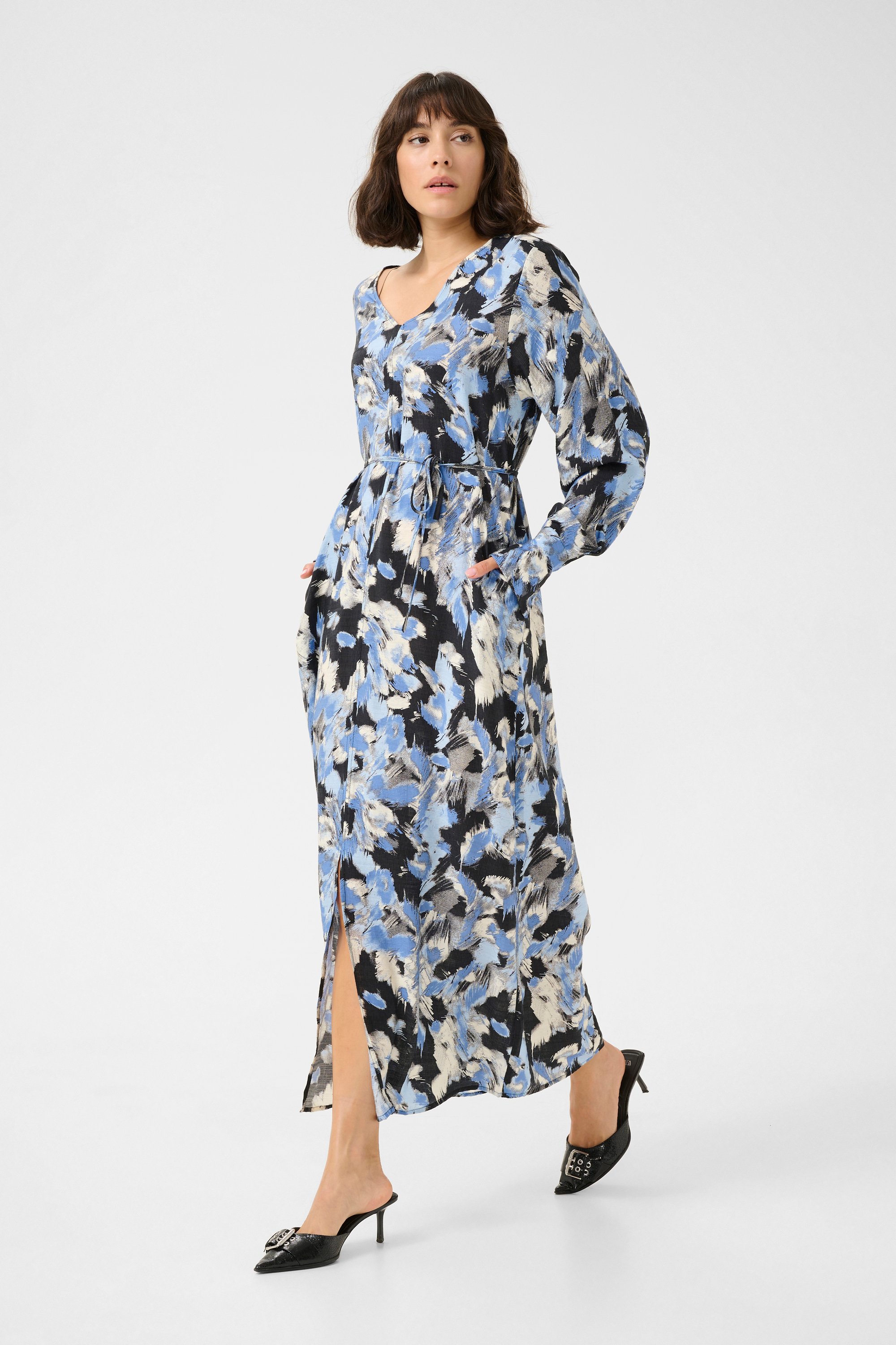 Kleid Loose fit Black/Blue Graphic Strokes black blue