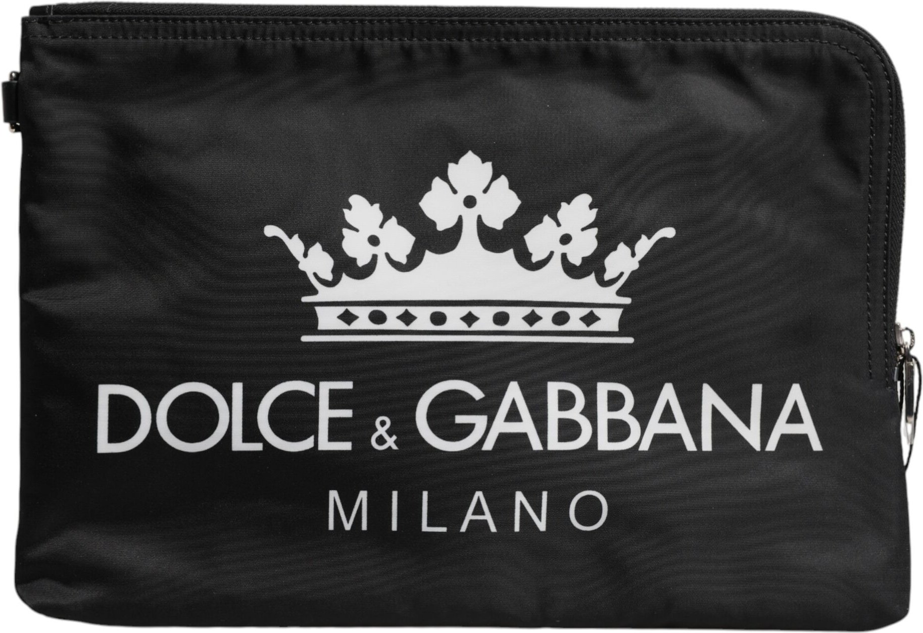 Schwarze DG Milano Print Nylon Clutch Tasche