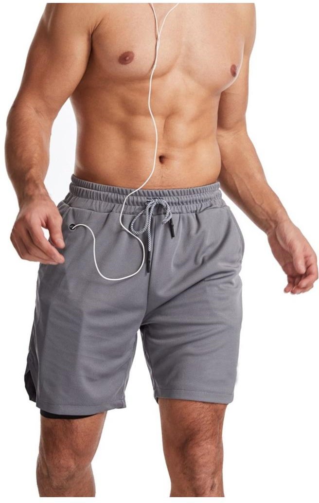 Thumbnail - Herren Plus-Size Active Shorts mit Taschen und Kordelzug