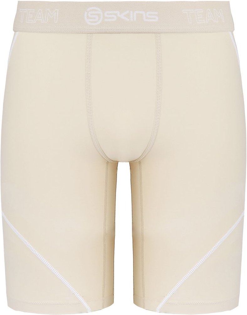 Skins Dnamic Herren beige neutrale Kompression Hälfte Strumpfhose Shorts DB00010029002