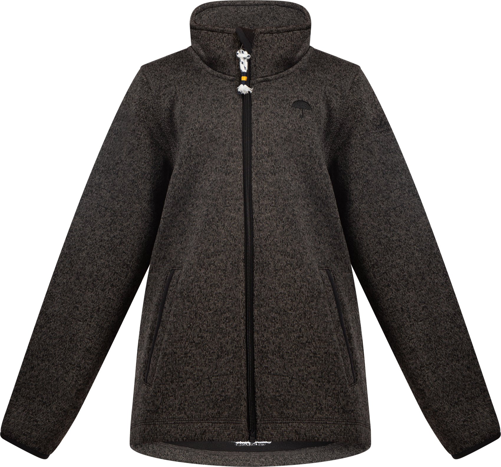 Thumbnail - Schmuddelwedda Strickfleecejacke Mädchen grau melange