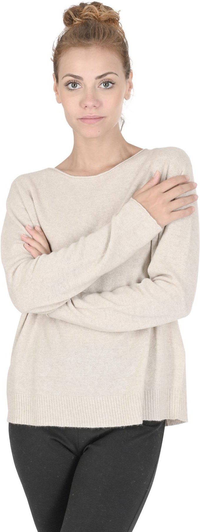 Thumbnail - Kaschmir-Pullover mit U-Boot-Ausschnitt