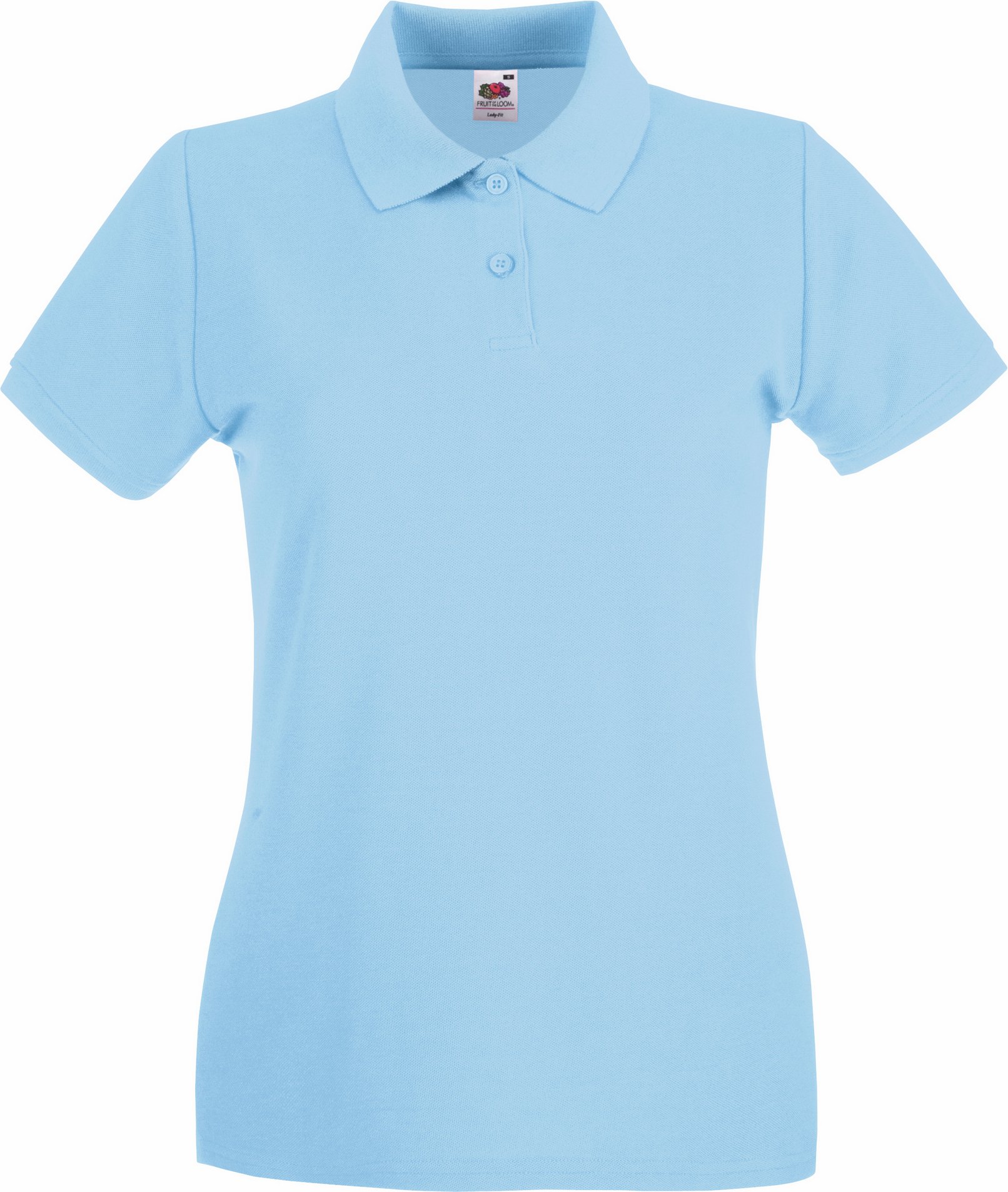 Fruit Of The Loom Damen Lady-Fit Premium Kurzarm-Poloshirt (Himmelblau)
