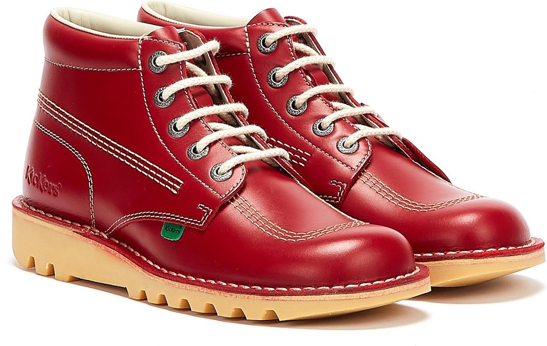 Kickers Kick Hi Herren Stiefel aus rotem Leder