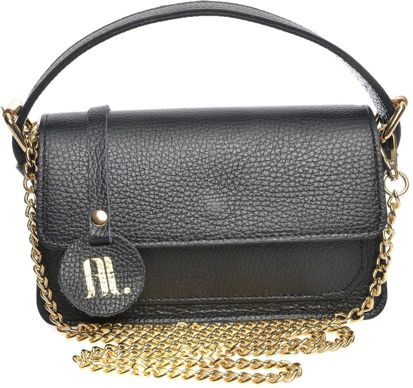 Anna Luchini Schwarz Rindsledertasche