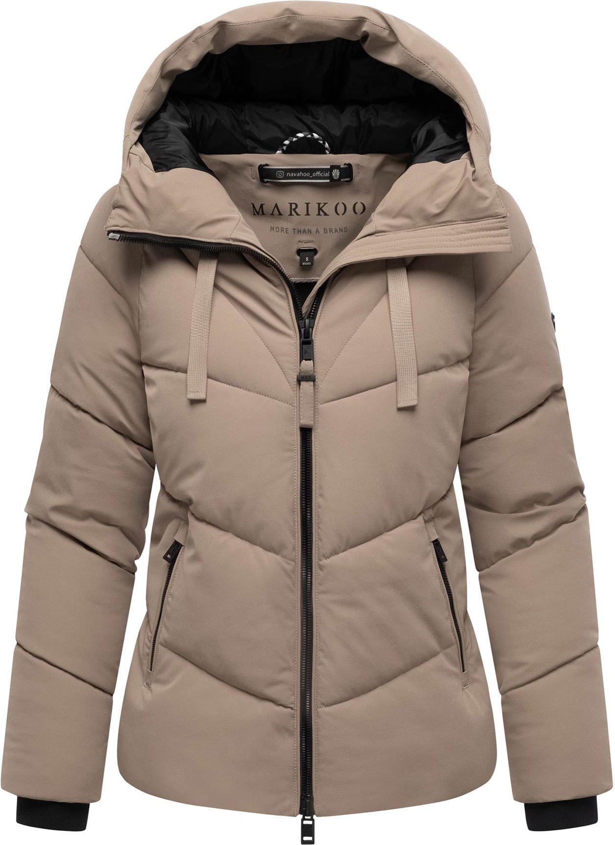 Marikoo Damen Wintersteppjacke Kwamee mit Kapuze & Zwei-Wege-Reißverschluss