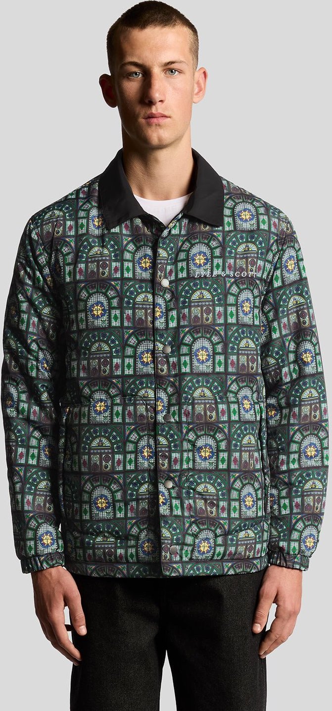Lyle & Scott Bedruckte Wendejacke - Schwarz