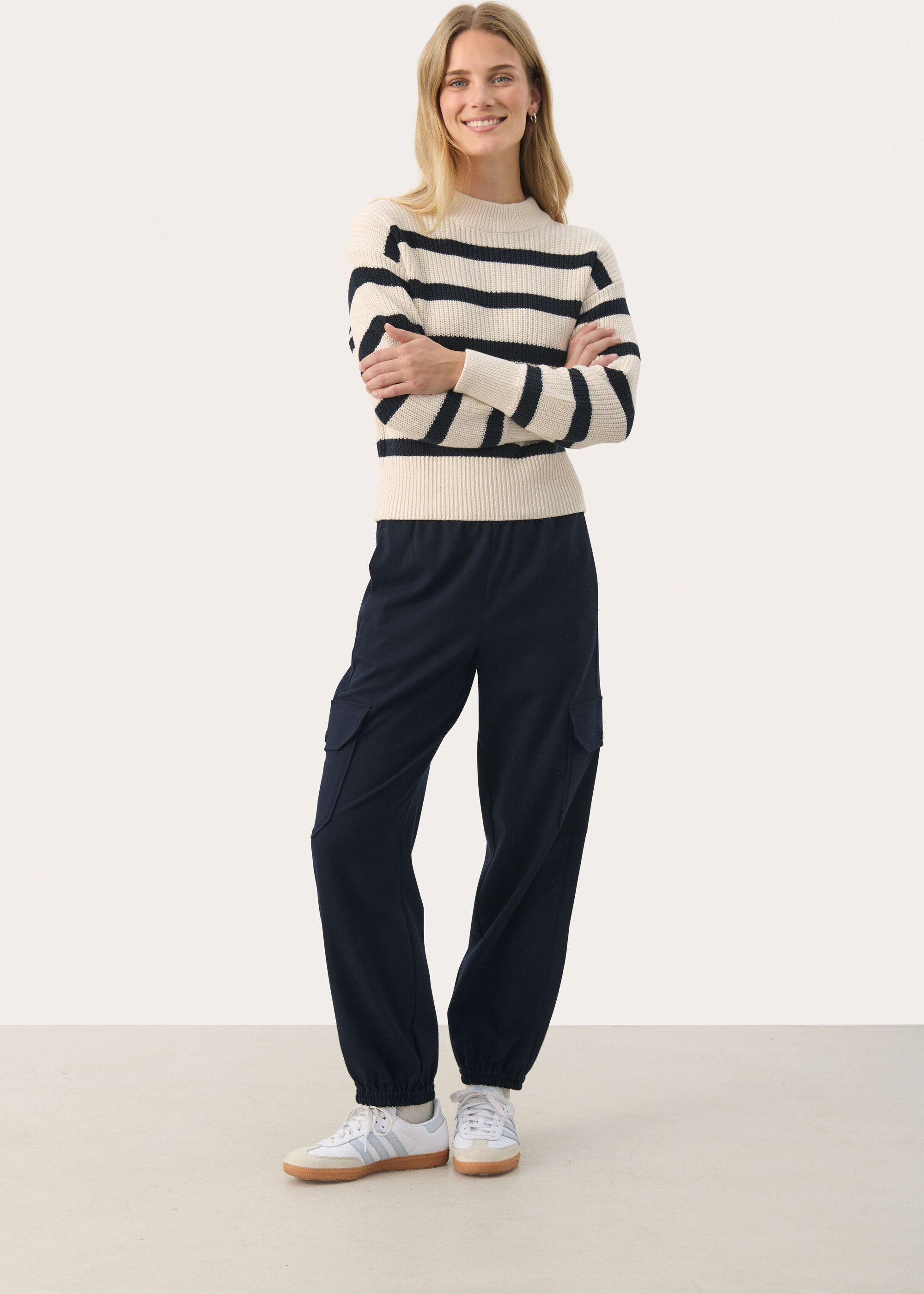 Strickpullover Relaxed fit blue white