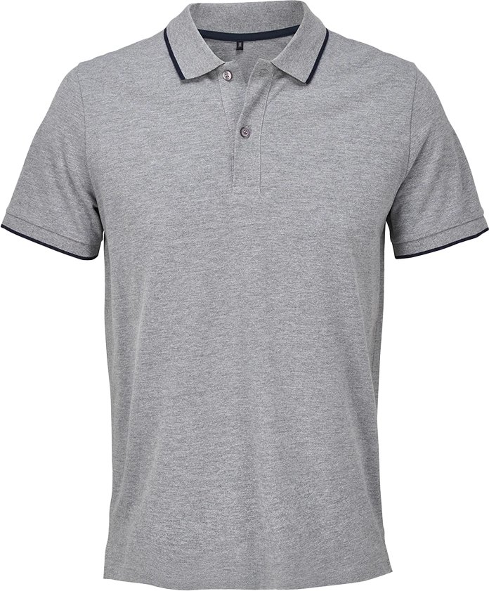 SOLS - "Palermo" Poloshirt für Herren/Damen Unisex (Grau meliert/Dunkelblau)