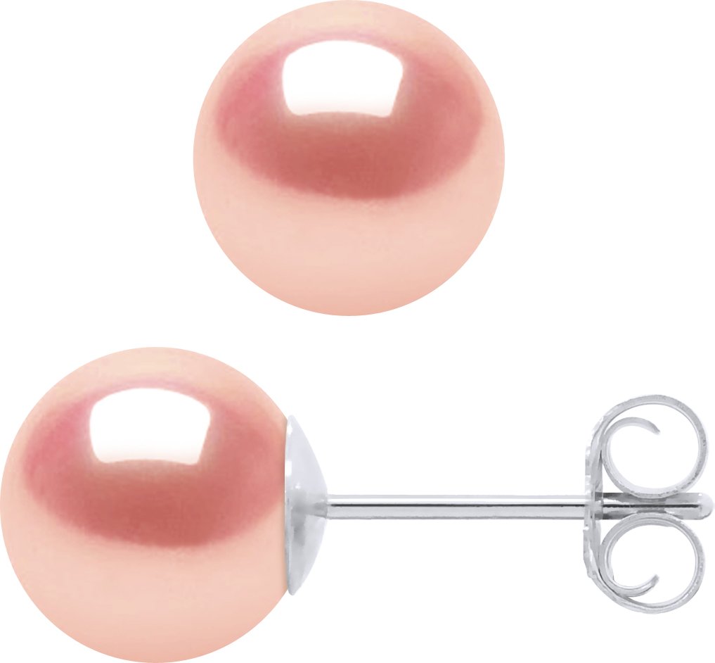 DIADEMA - Ohrringe - Weißgold und echte Süßwasserperlen - Rosa