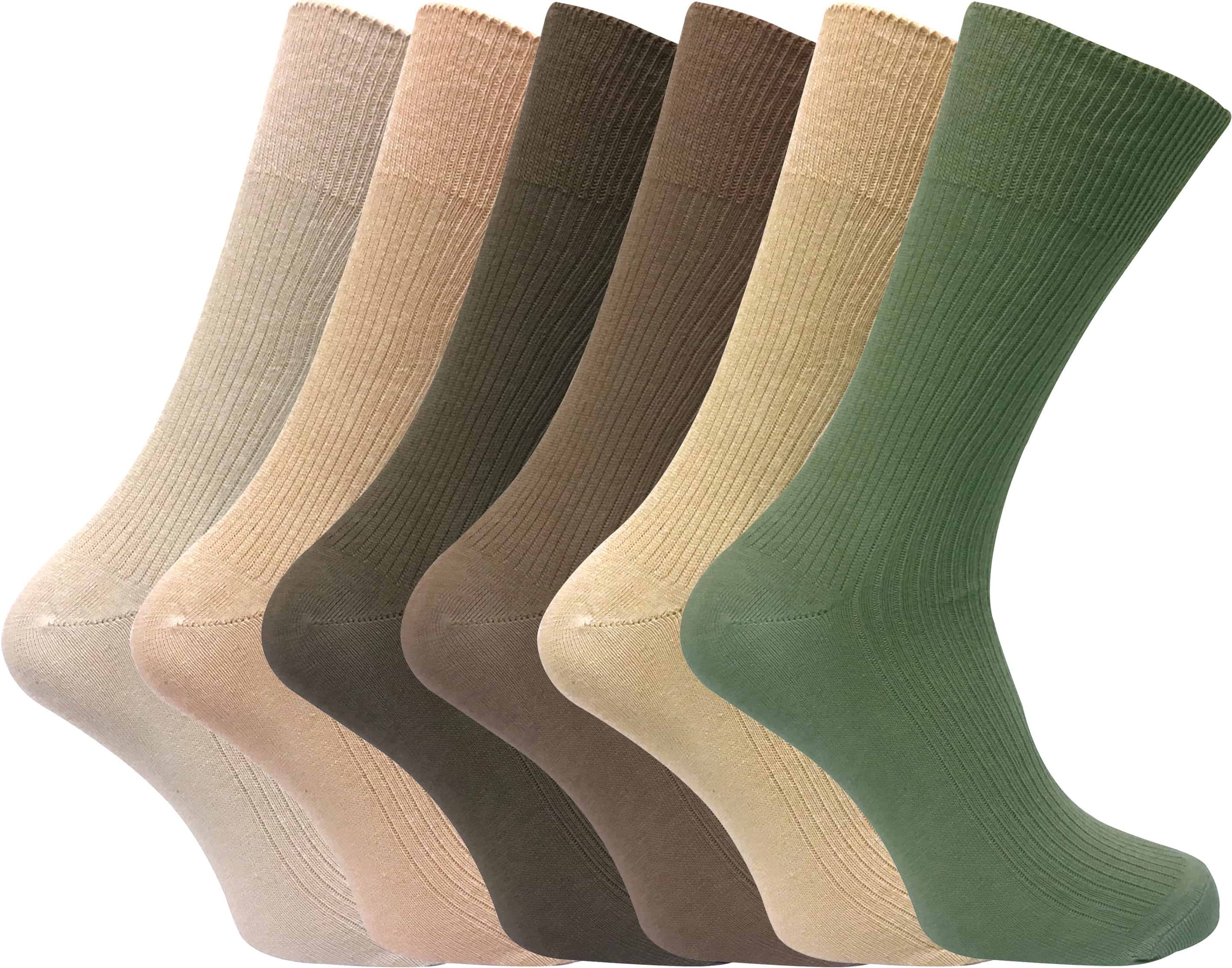 6 Paar Herren atmungsaktiv Baumwolle nicht elastisch lose breite Top Kleid Socken