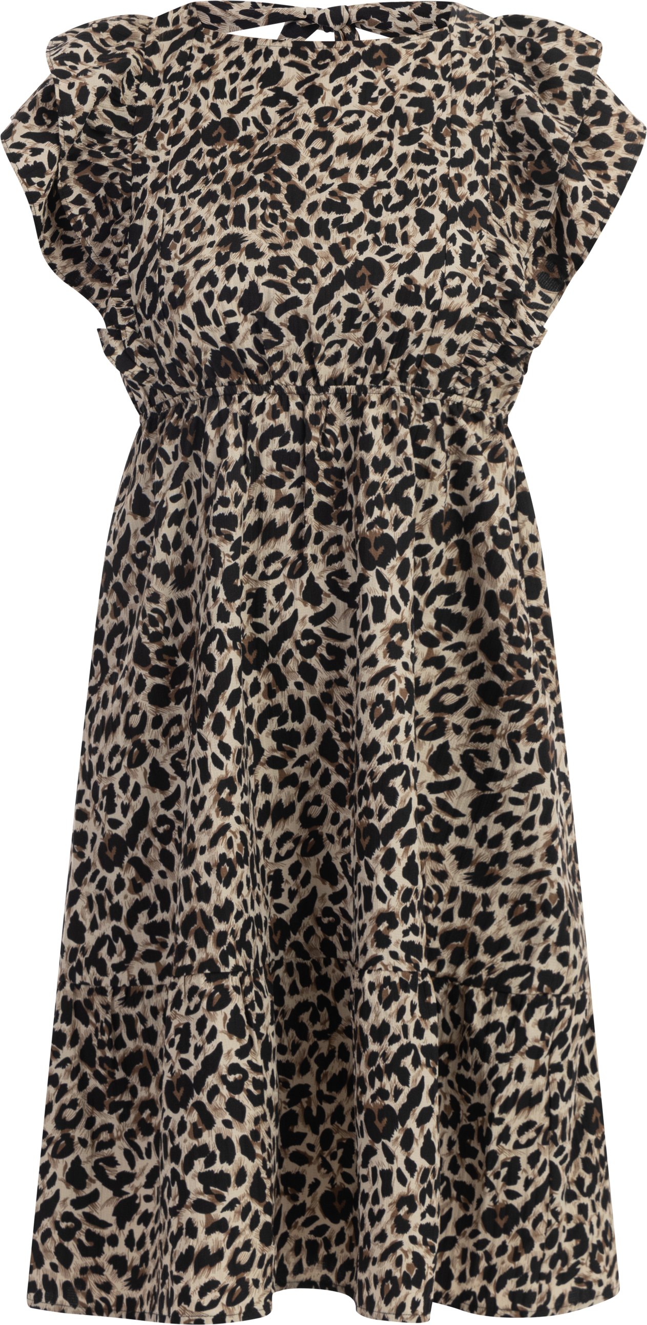 Faina Midikleid mit Leoprint Damen Beige Löwe