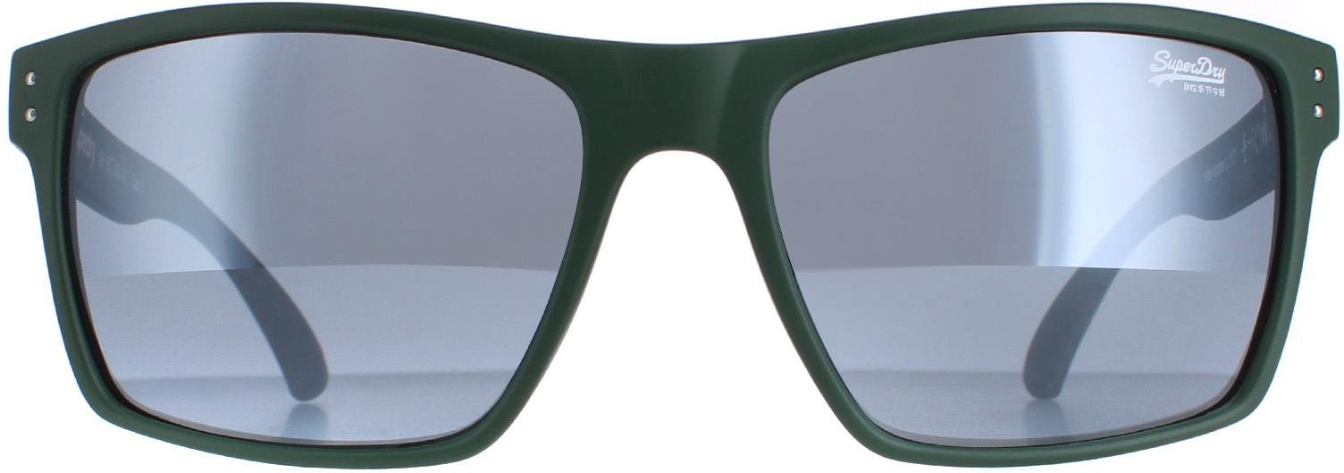 Superdry Sonnenbrille Kobe SDS 107 Matt gummiert Grün Grau