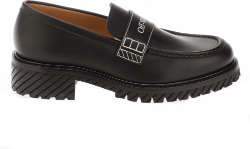 Off White - "Combat" Halbschuhe für Damen, Leder (Schwarz/Weiß)