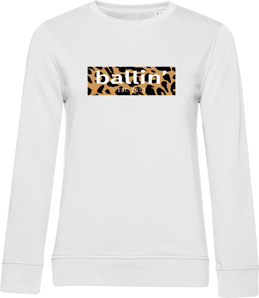 Panter Block Sweater von Ballin Est. 2013 in der farbe Weiss und in größe S.