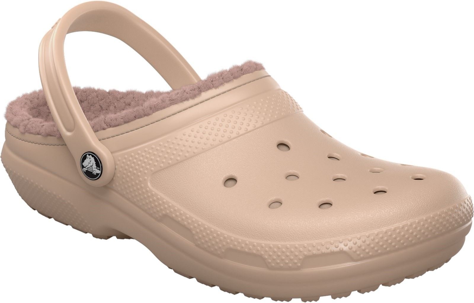 Crocs Klassische Gefütterte Thermoplastische Damen Clogs in Pink Caramel