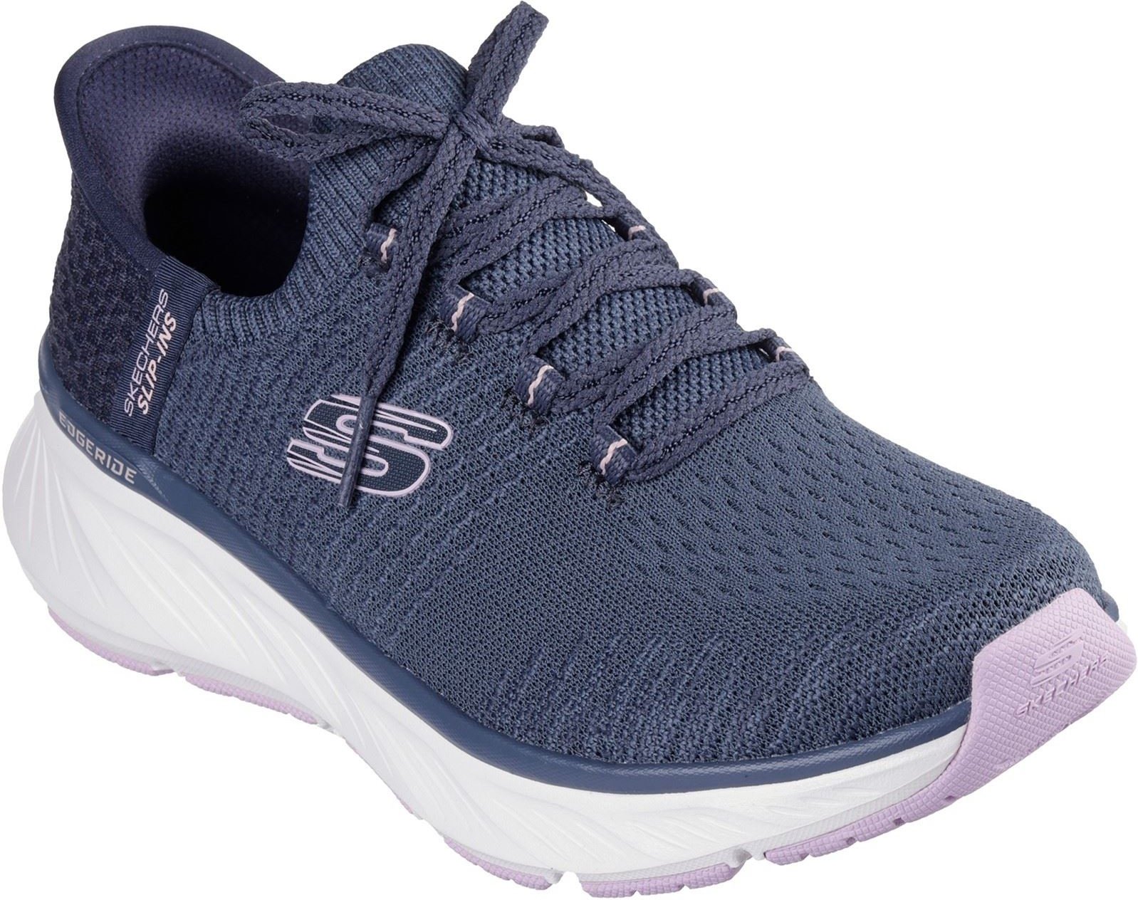 Thumbnail - Skechers Edgeride Impression Textil Damen Sneaker Navy/Lila