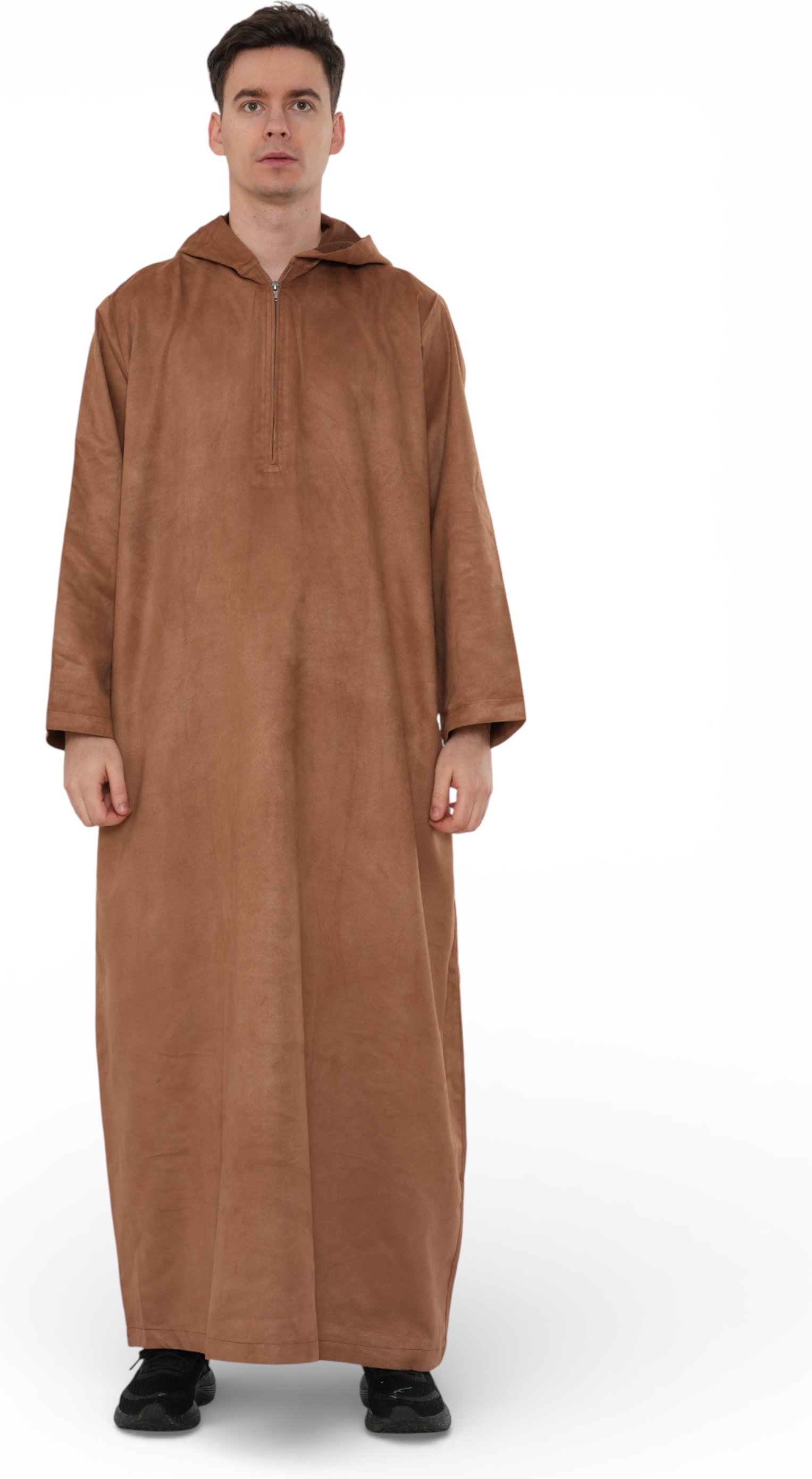 Herren Kapuzen Eid Kamelbraun Marokkanische Jubba Robe Ramadan Eid Thobe – HM12